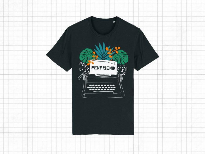 Two new tees and a tote: typewriters and exotic monsters…
